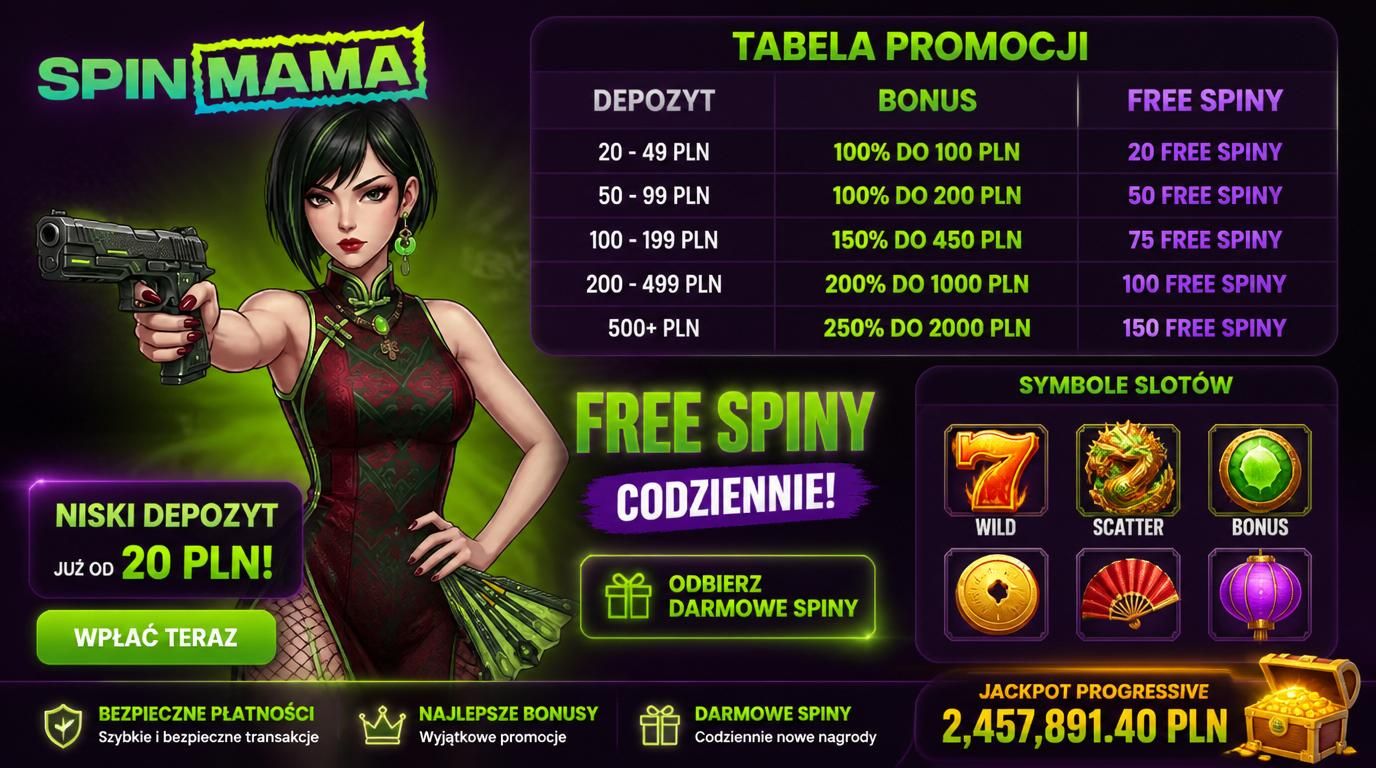 Tabela ofert free spinów z slotami i kwotami depozytów