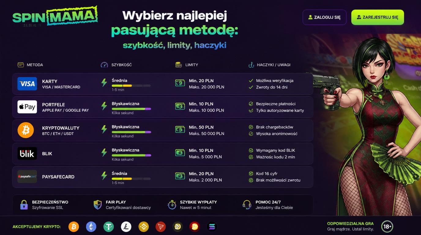 Ikony przedstawiające różne mety wypłat i wpłat z informacją o ograniczeniach